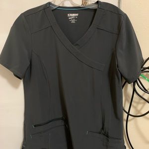 Scrub Star Charcoal Blue Shirt